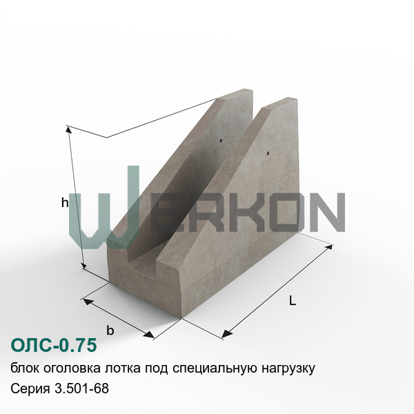ОЛС-0.75 Блок оголовка лотка под специальную нагрузку Серия 3.501-68
