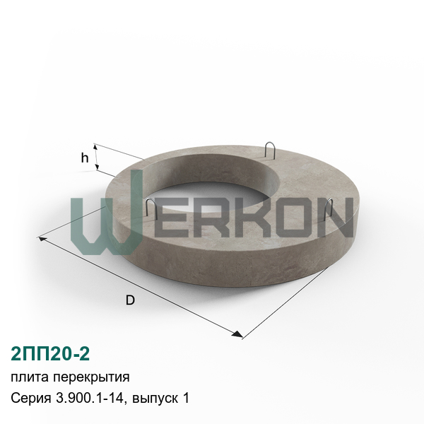 2ПП20-2 Плита перекрытия Серия 3.900.1-14, выпуск 1