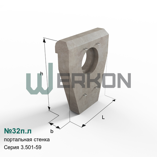 №32п.л Портальная стенка Серия 3.501-59